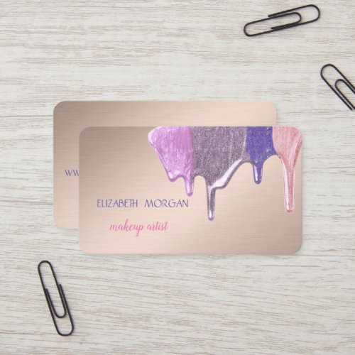 Modern ElegantMakeup Artist Business Card