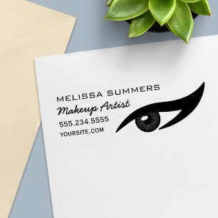 Modern Elegant Makeup Artist Eye Eyeliner Address Self-inking Stamp