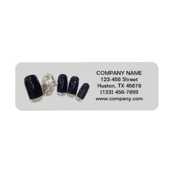Modern Elegant Manicure Nails Nail Salon Label by businesscardsdepot at Zazzle