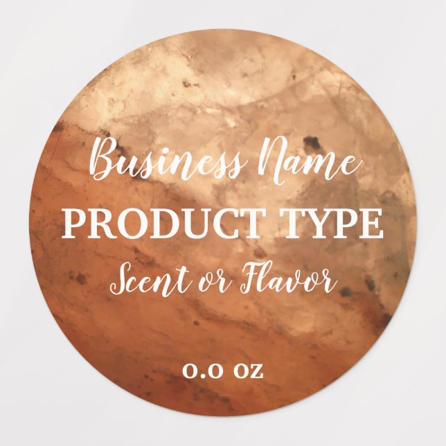 Modern Elegant Marble Candle Food Product Business Labels (Design 1)