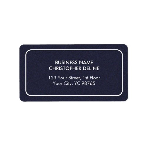 Modern Elegant Masculine Texture Blue White Label
