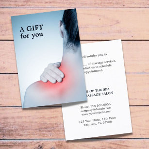 Modern Elegant Massage Therapist Gift Certificate