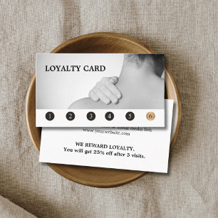 Modern Elegant Massage Therapist Grey Gold Loyalty Card