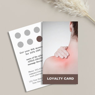 Modern Elegant Massage Therapist Loyalty Card