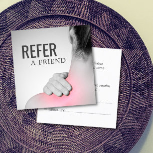 Modern Elegant Massage Therapist Referral Card