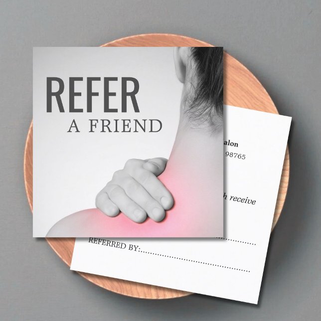 Modern Elegant Massage Therapist Referral Card (Creator Uploaded)