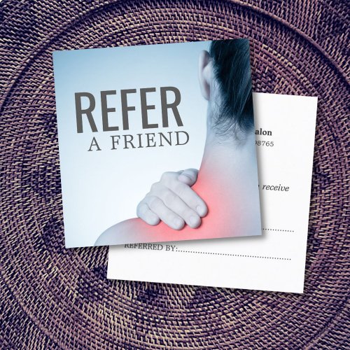 Modern Elegant Massage Therapist Referral Card