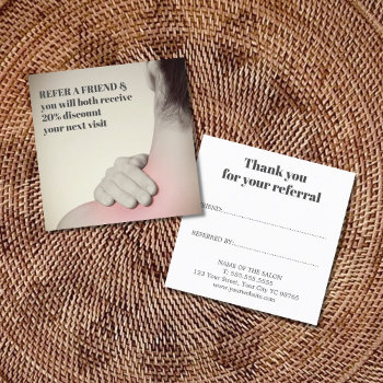 Modern Elegant Massage Therapist  Referral Card by pro_business_card at Zazzle