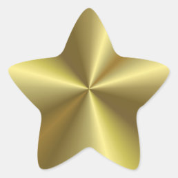 Modern Elegant Metallic Look Gold Blank Template Star Sticker