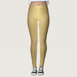 Modern Elegant Metallic Ombre Solid Gold Leggings