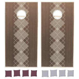 Modern Elegant Minimal Abstract Custom Image Cornhole Set