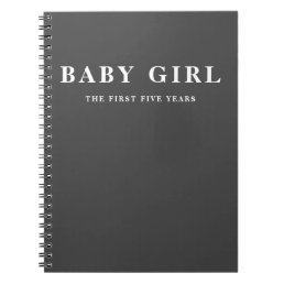 Modern Elegant Minimal Black Mother Gift Notebook