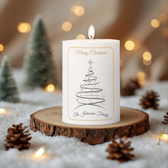 Modern Elegant Minimal Christmas Tree Candle (Creator Uploaded)