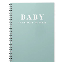 Modern Elegant Minimal Pastel Mint Mother Gift Notebook