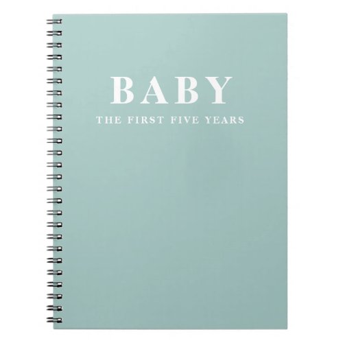 Modern Elegant Minimal Pastel Mint Mother Gift Notebook