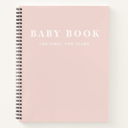 Modern Elegant Minimal Pastel Pink Baby Book