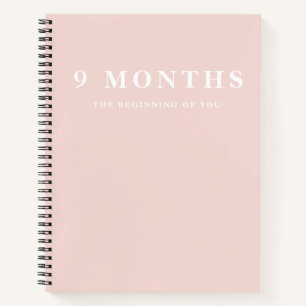 Modern Elegant Minimal Pastel Pink Mother Gift Notebook