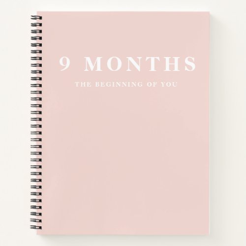 Modern Elegant Minimal Pastel Pink Mother Gift Notebook