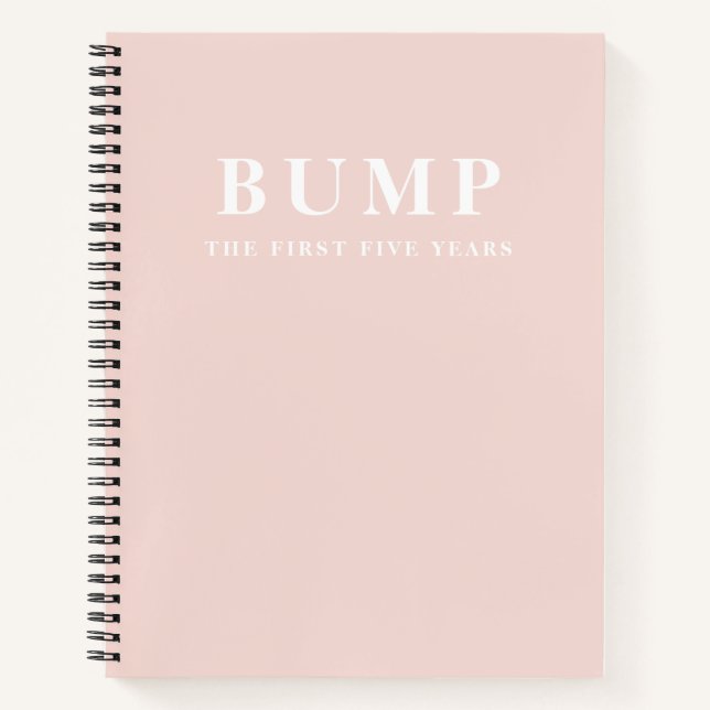 Modern Elegant Minimal Pastel Pink Mother Gift Notebook (Front)