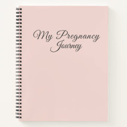 Modern Elegant Minimal Pastel Pink Pregnancy Mom Notebook