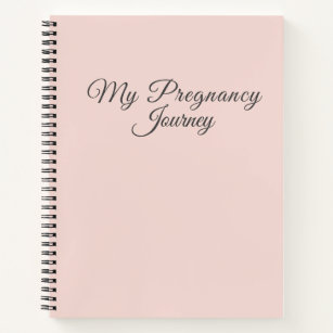 Modern Elegant Minimal Pastel Pink Pregnancy Mom Notebook