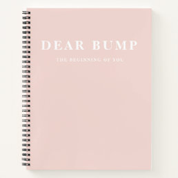 Modern Elegant Minimal Pastel Pink Pregnancy Notebook
