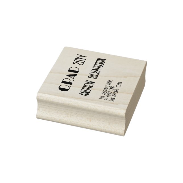 Modern elegant minimal rainbow stripe grad rubber stamp (Stamp)