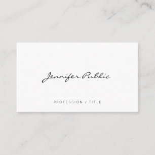 Modern Elegant Minimal Simple Calligraphy Script Business Card