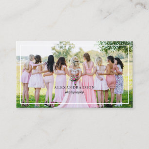 Modern elegant minimal & simple photography business card