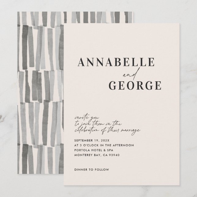 Modern elegant minimal typography black and white (Front/Back)