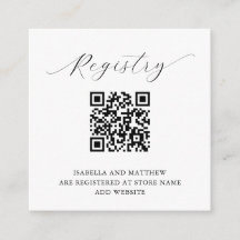 Modern Elegant Minimalist Add QR Code Registry