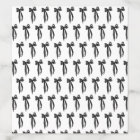 Modern Elegant Minimalist Black Bow Coquette