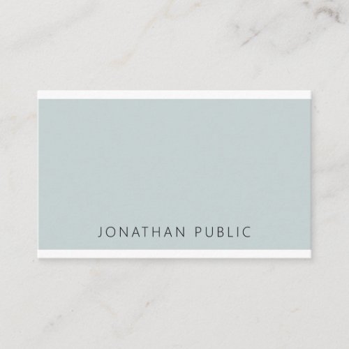 Modern Elegant Minimalist Blue Green Template Business Card
