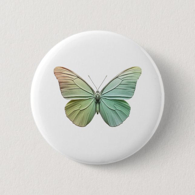 Modern elegant minimalist Butterfly Design  Button (Front)