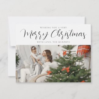 Modern Elegant Minimalist Calligraphy Christmas