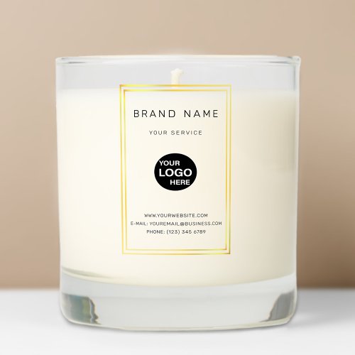 Modern Elegant Minimalist Corporate Business Logo Scented Candle