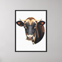 Modern elegant minimalist Cow Artwork 