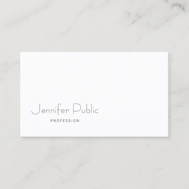 Modern Elegant Minimalist Design Sophisticated Business Card (Front)