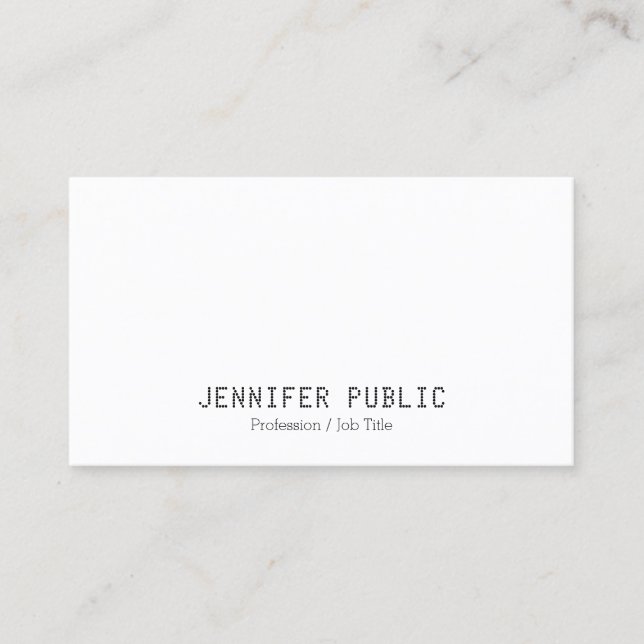 Modern Elegant Minimalist Design Trendy Template Business Card (Front)