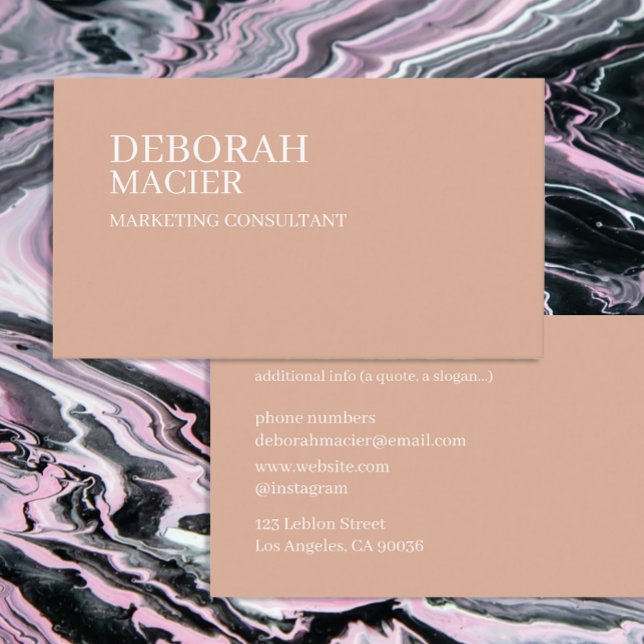 Modern Elegant Minimalist Dusty Rose  Business Card (Creator Uploaded)