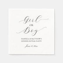 Modern Elegant Minimalist Gender Reveal Party