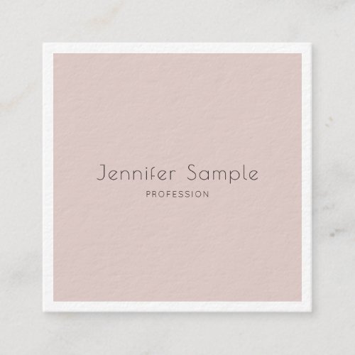 Modern Elegant Minimalist Glamor Luxury Template Square Business Card