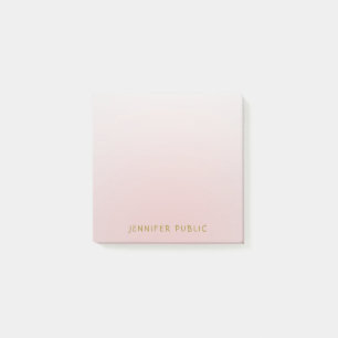 Modern Elegant Minimalist Gold Name Template Post-it Notes