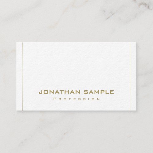Modern Elegant Minimalist Gold Striped Trendy Luxe Business Card