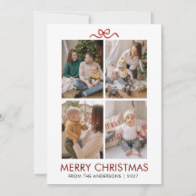 Modern ELegant Minimalist Merry Christmas 4 Photo