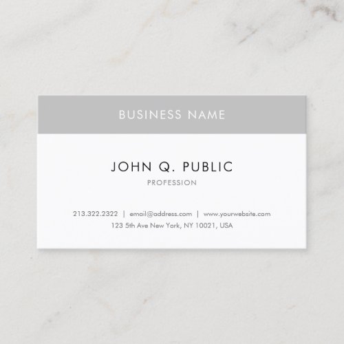 Modern Elegant Minimalist Personalized Simple Business Card