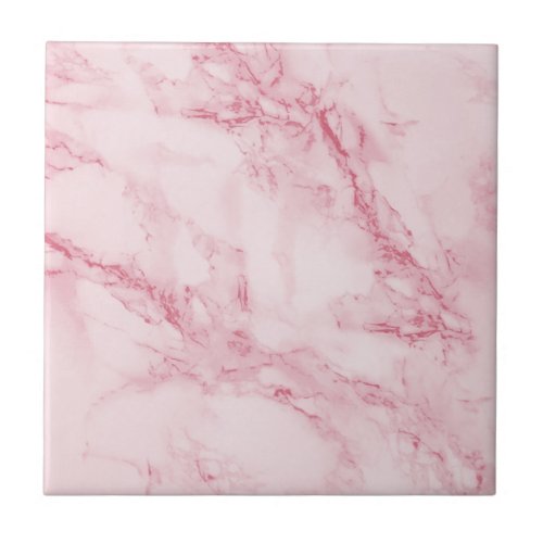 Modern Elegant Minimalist Pink Marble Texture Ceramic Tile