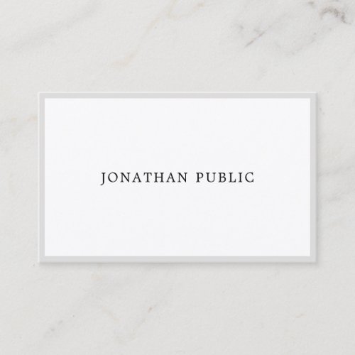 Modern Elegant Minimalist Plain Clean Trendy Luxe Business Card