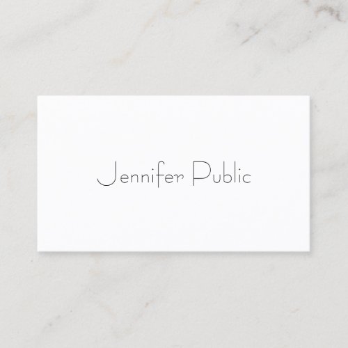 Modern Elegant Minimalist Plain Professional Business Card