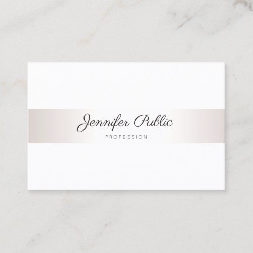 Modern Elegant Minimalist Plain Professional Business Card